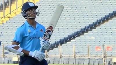 Yashasvi Jaiswal fails to deliver in SMAT match against Hyderabad. (Picture Credit: Screengrab)