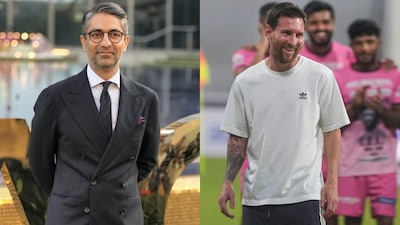 Abhivan Bindra (left) and Lionel Messi (PTI Photo)
