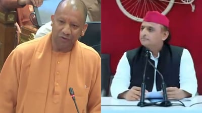 UP CM Yogi Adityanath and SP Chief Akhilesh Yadav