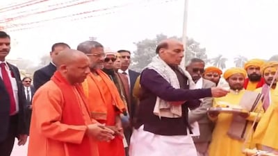 Two Years of Pran Pratishtha: Rajnath Singh, CM Yogi Offer Prayers at Ayodhya Ram Temple