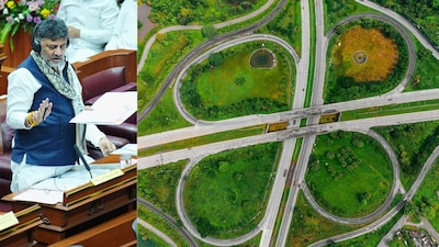DK Shivakumar responds to questions on Bengaluru-Mysuru infrastructure corridor.