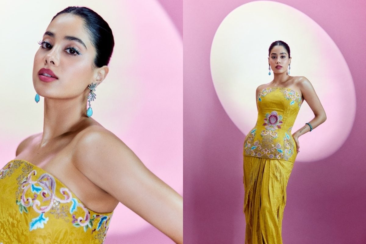 Janhvi Kapoor's Lime Green Anamika Khanna Ensemble Is Perfect For Shaadi Season