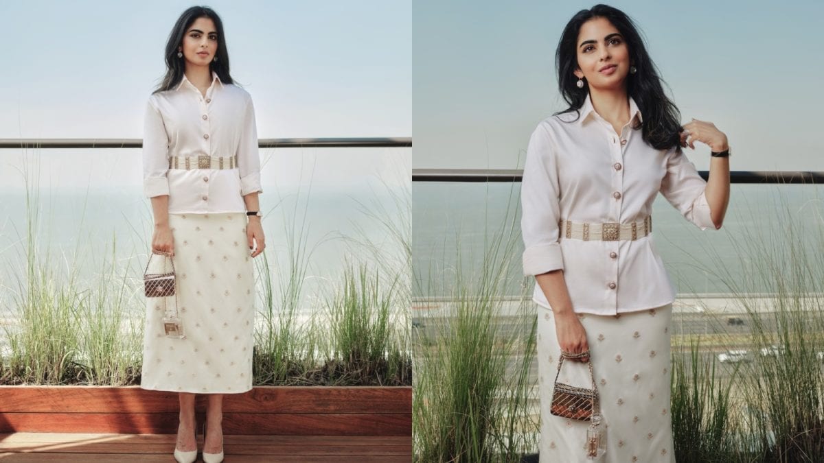 Isha Ambani Styles Mini Chanel Perfume Bottle With Custom Manish Malhotra Outfit | Fashion News