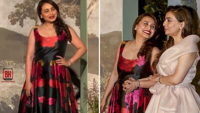 Rani Mukerji with Vaibhavi Merchant at the latter's birthday bash