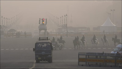 Delhi's air quality remained in the 'very poor' category on Thursday amid a smoggy morning. (PTI)