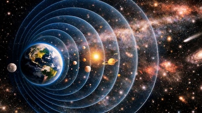 As radio waves travel at the speed of light, 119 years of human transmissions have created an Earth radio bubble extending roughly 119 light-years into space. (AI Generated)