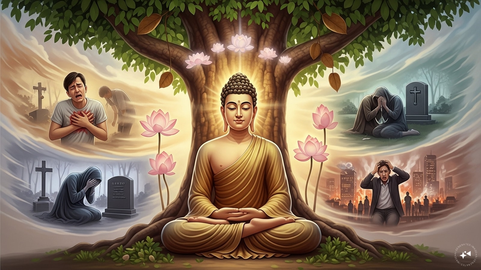  Suffering Is A Part Of Life: Buddha’s first noble truth is that suffering is an inherent part of the human condition. Whether it’s physical pain, emotional loss, or existential dissatisfaction, suffering is inevitable. However, Buddha teaches that it is our attachment to desires and expectations that magnify suffering. By acknowledging suffering as a part of life and practicing acceptance, we can find peace amidst challenges, learning to navigate pain with equanimity and understanding.