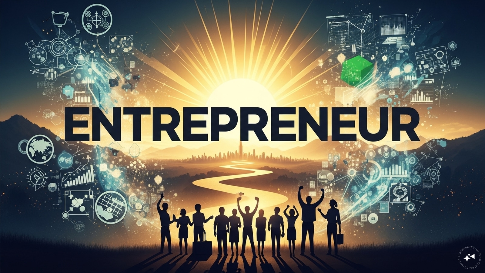 Entrepreneur: The word sees 69600 searches. It is pronounced ‘on-truh-pruh-nuh’. (Image: Ai-Generated) Entrepreneur: The word sees 69600 searches. It is pronounced ‘on-truh-pruh-nuh’. (Image: Ai-Generated)