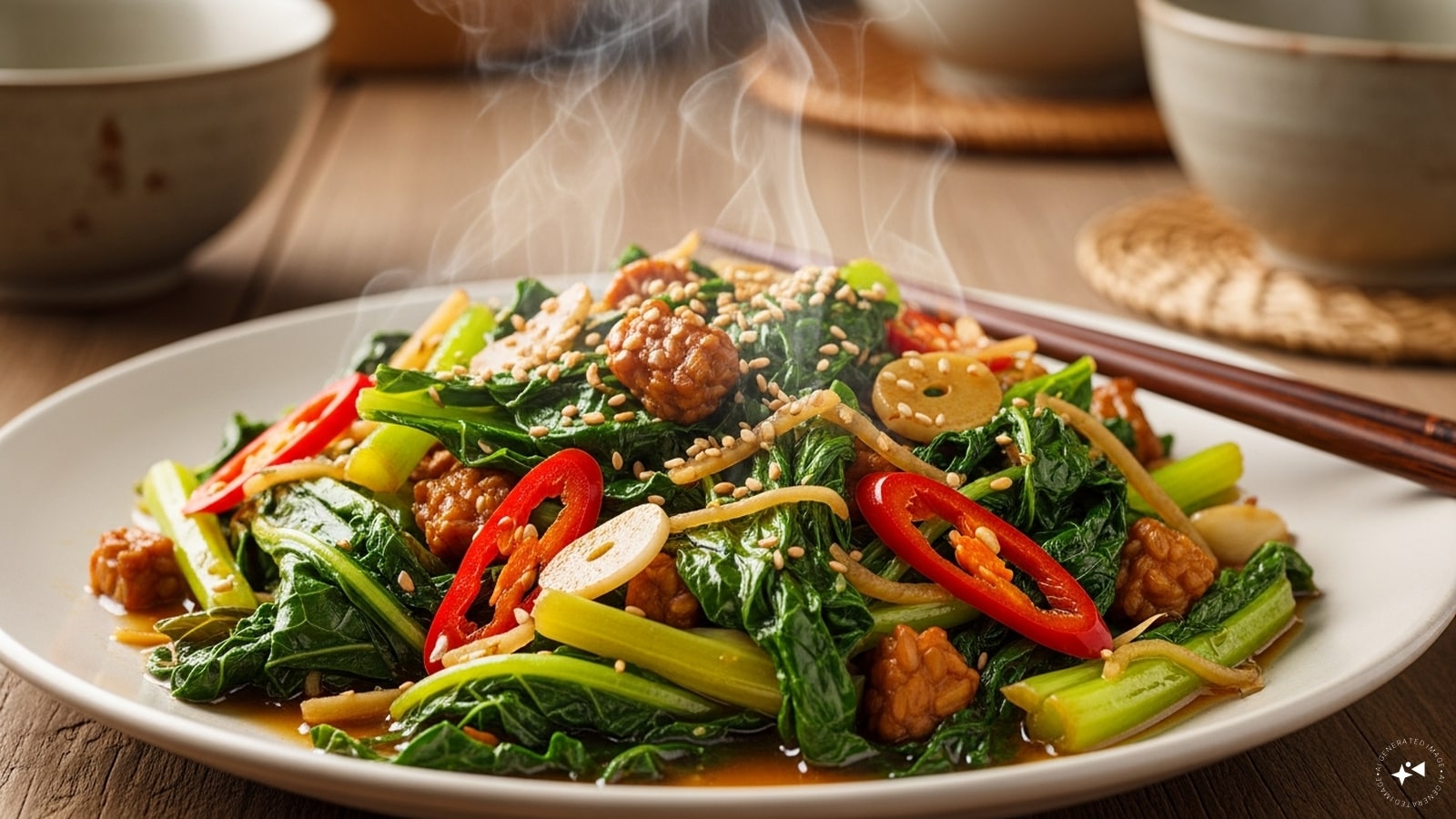 Mustard Greens Stir-Fry: Beyond saag, mustard greens can be quickly stir-fried with onions, tomatoes, and green chilies. This simple dish is often eaten with chapati or rice. The sharpness of the greens mellows when sautéed, making it a comforting everyday winter meal.