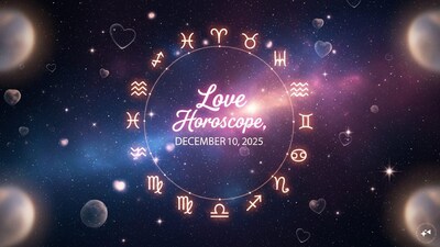 Love Horoscope Today, December 10, 2025, Know daily relationship horoscope for zodiac signs.