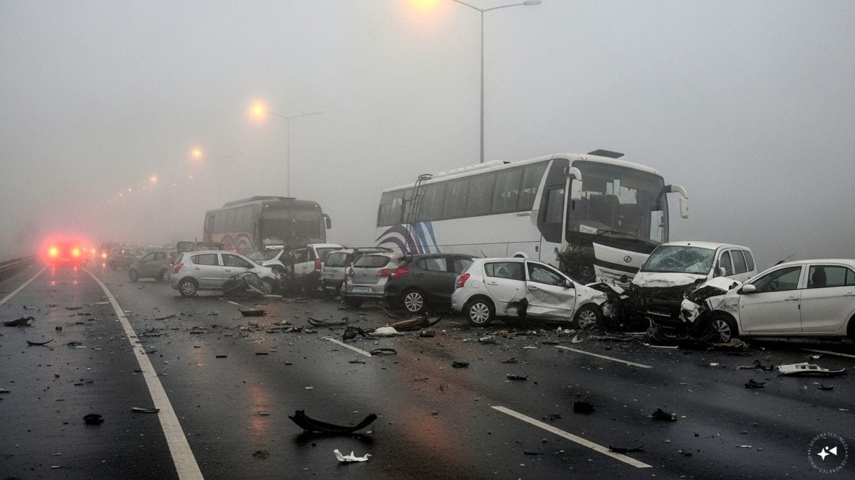 Buses, Cars Crash In Dense Fog As Major Pile-Ups Hit Haryana Highways; Several Injured