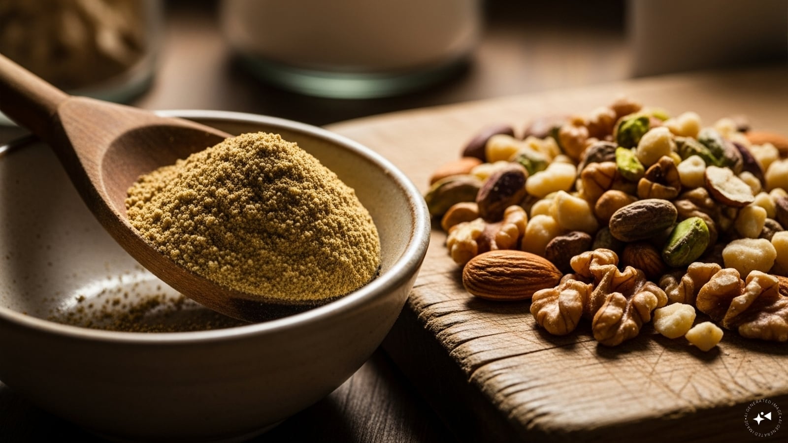  Add ½ tablespoon cardamom powder and 2 tablespoon chopped nuts. 