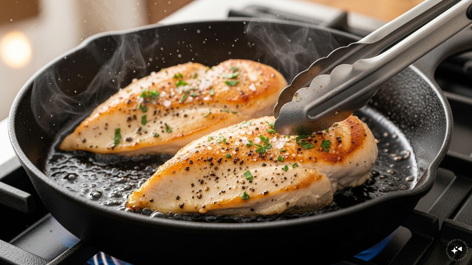 Once the chicken is cooked, transfer it to a plate. In the same skillet, add onion, garlic, carrots, and peas. Sauté for 3–5 minutes until the vegetables are tender and the onions turn golden. Sprinkle in the flour and stir until fully incorporated.
