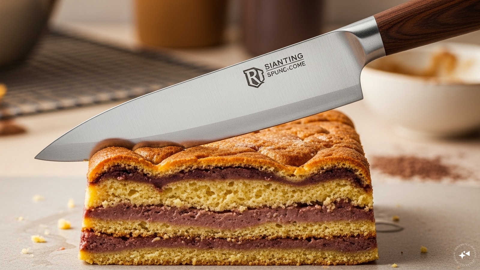 Let it cool for long enough for the structure to set before cutting it. 