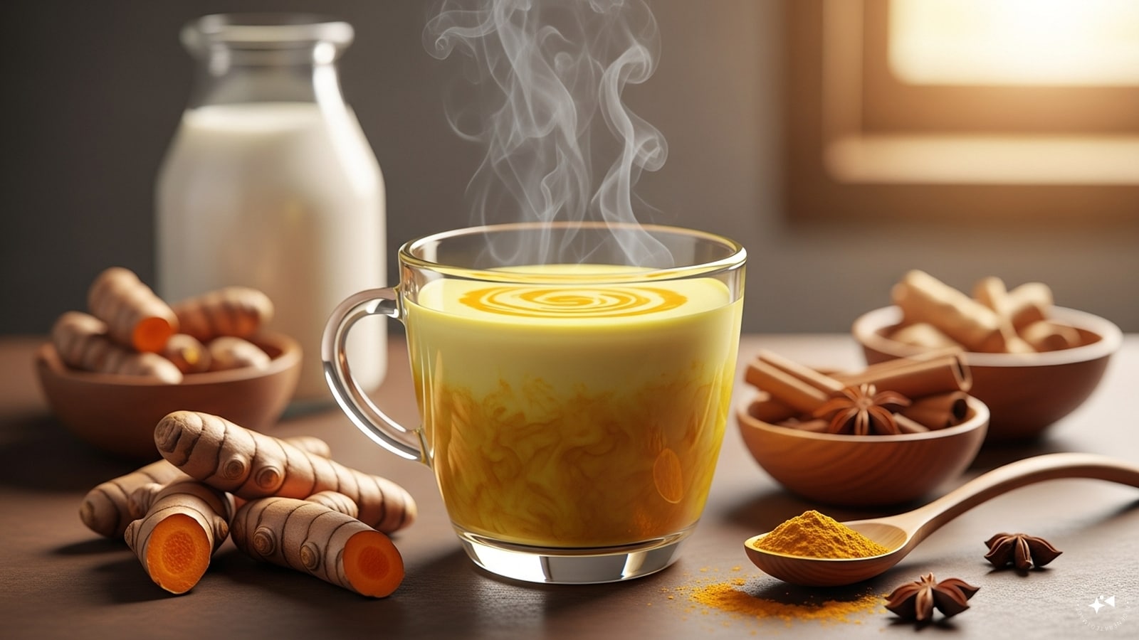 Supports Liver Detox: Curcumin helps neutralize toxins and promotes liver function. Regular intake of turmeric milk may assist the liver in detoxifying harmful substances, supporting overall metabolism, and protecting the body from oxidative stress.