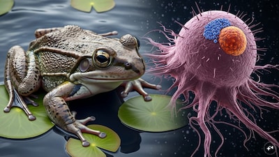 Japanese Researchers Identified A Unique Bacterium Found In The Frogs And Lizards That Can Cure Cancer (Image-AI)