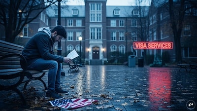 Foreign student spending in the US fell 5.3 percent, about 3 billion dollars, amid tightened visa rules, leading to record declines in enrolment and overall foreign spending. (AI Image)