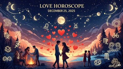 Love Horoscope Today, December 25, 2025, Know daily relationship horoscope for zodiac signs. 