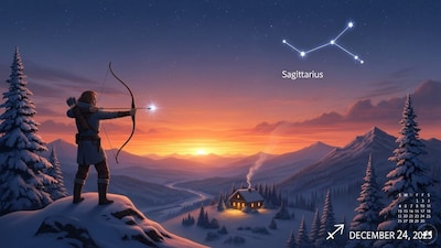 Sagittarius Horoscope Today: Astrological predictions by Chirag Daruwalla for dhanu rashi on December 24 2025. (AI generated image)