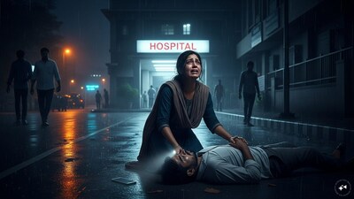 Venkataramanan, a Bengaluru mechanic, died after hospitals allegedly denied urgent care and bystanders ignored pleas for help.  (AI Image)