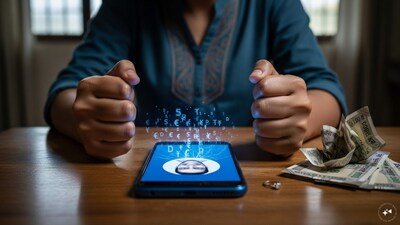 The scammer used a fake airport official to demand money for an alleged customs issue. (AI Generated)