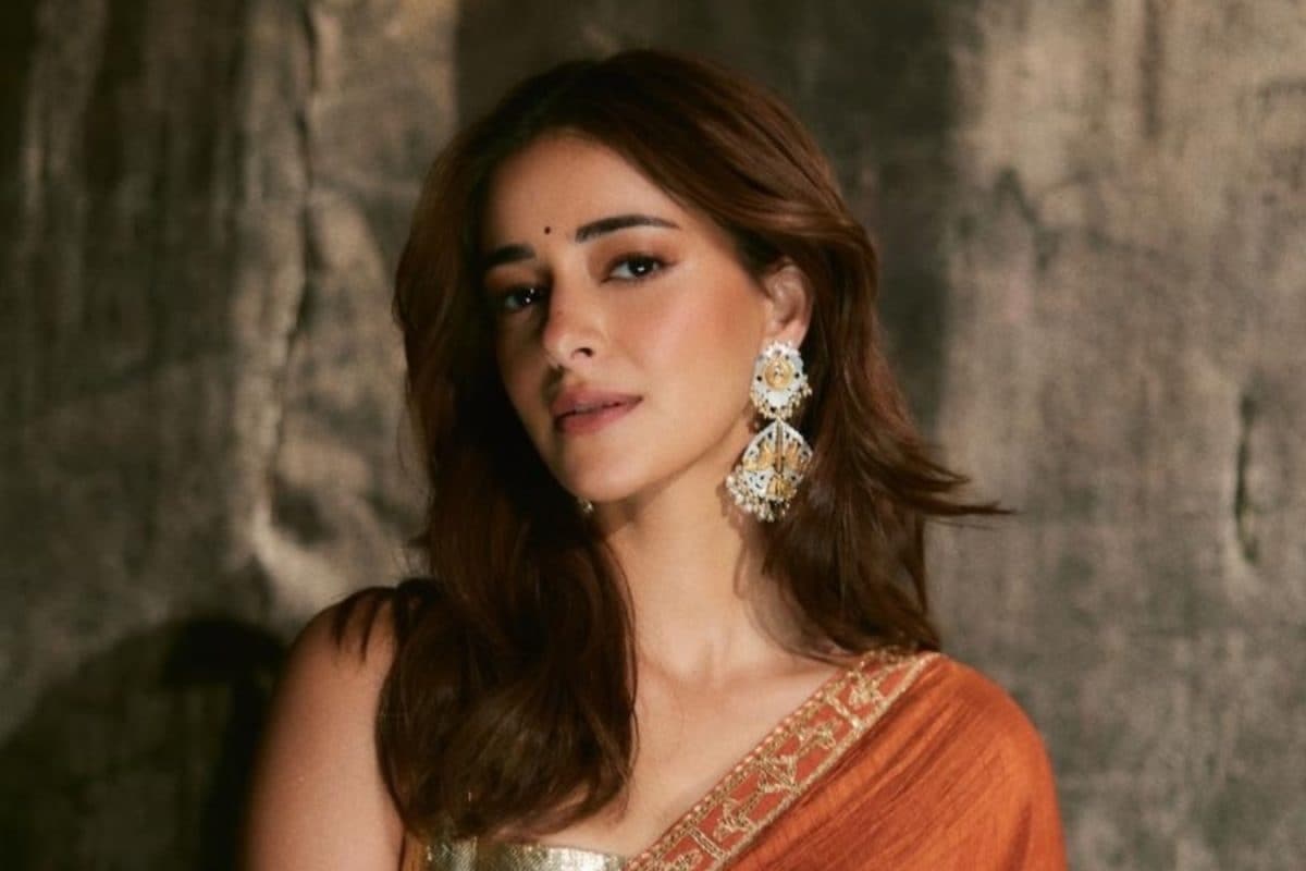Ananya Panday Embraces Orange And Gold In House Of Masaba Rs 35,000 Saree