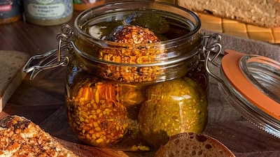 Labneh Balls make for a fun. easy and aesthetic dip during the party season