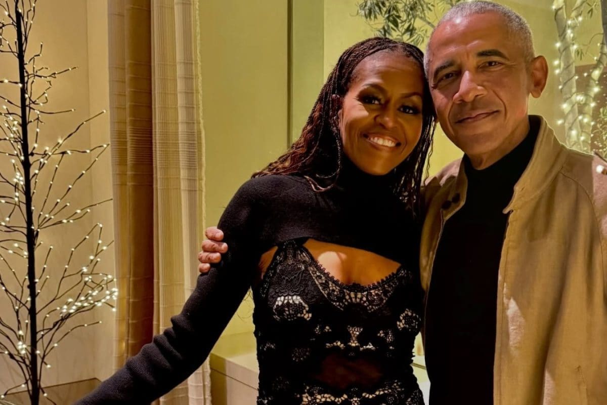 Michelle Obama Embraces Efforless Winter Vibes For Christmas With Husband Barack Obama
