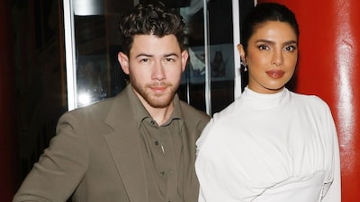 Nick Jonas and Priyanka Chopra Jonas at the TCL Chinese Theatre in Los Angeles