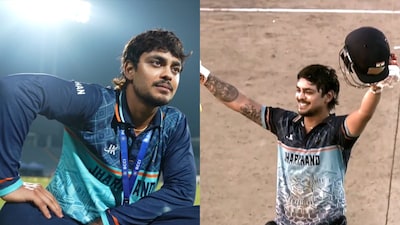 Ishan Kishan led Jharkhand to their maiden SMAT title triumph. (Screengrab/BCCI)
