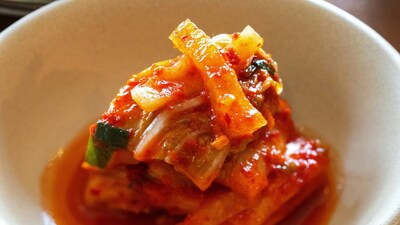 Kimchi is a Korean side dish that has a lot of healthy properties 