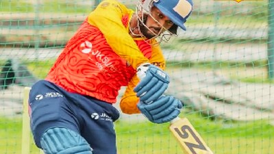 Mangesh Yadav, from a humble background in Madhya Pradesh, was bought by RCB for Rs 5.20 crore at the IPL 2026 auction after impressing with his left-arm pace. (Local18)