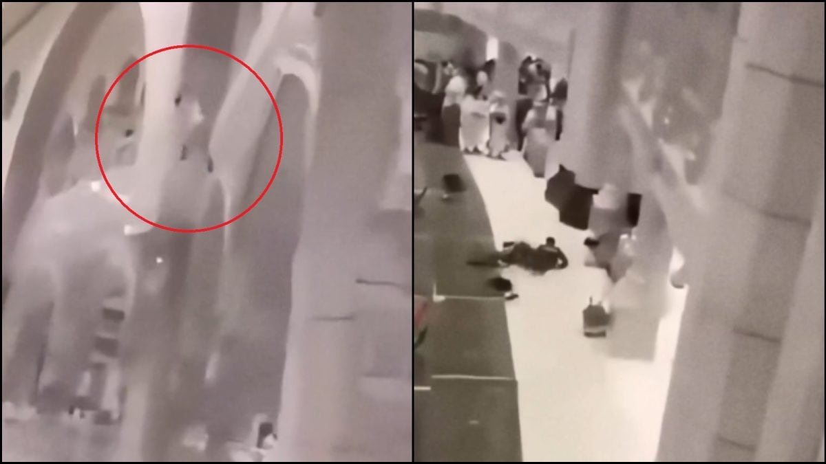 Man Attempts To Take Own Life In Mecca Grand Mosque, Guard Breaks Fall In Dramatic Rescue | Watch