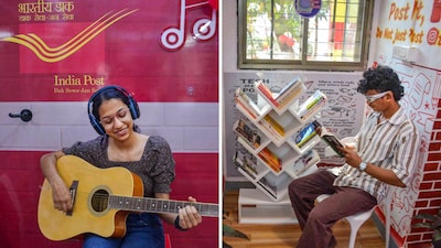 The music room and library at IIT-Bombay's Gen-Z post office. (PTI)
