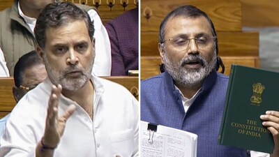 Rahul Gandhi (left) and Nishikant Dubey spoke on the electoral reforms. (PTI)