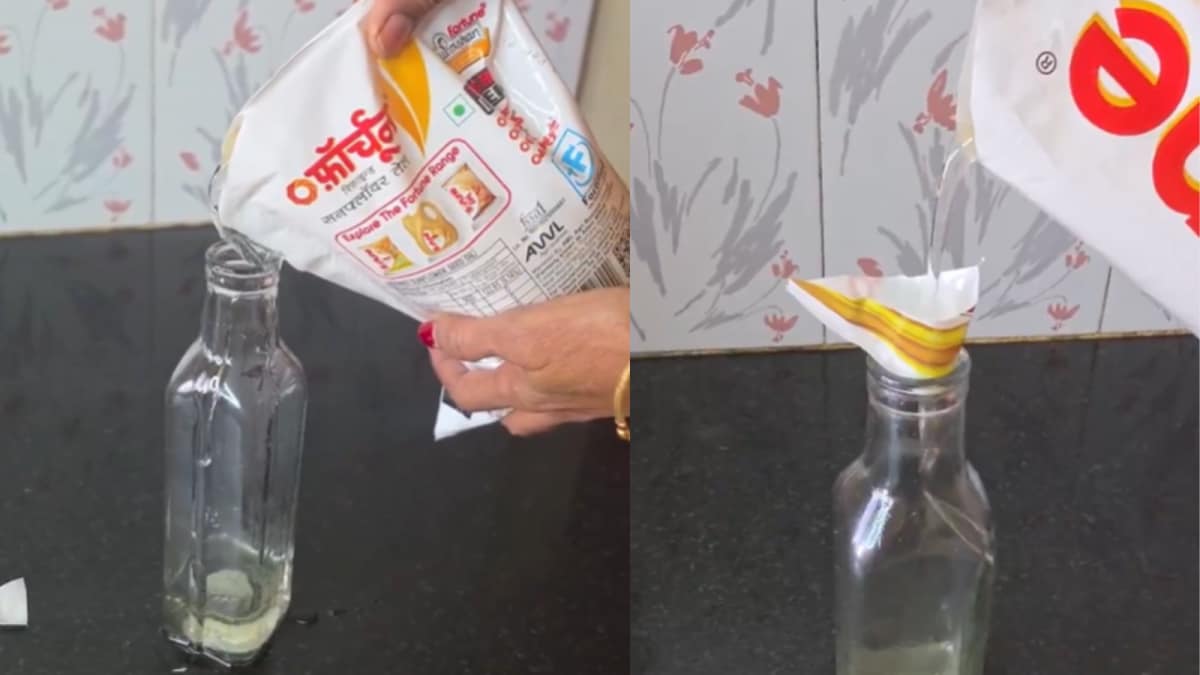 How Do You Pour Cooking Oil Into A Bottle? This Desi Hack Has Internet Saying ‘Market Me Rs 10 Ka Aata Hai’