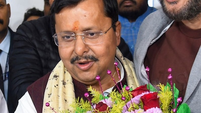 Bihar Minister Nitin Nabin at a felicitation function following his appointment as BJP National Working President by the party's parliamentary board, in Patna. (Image: PTI)