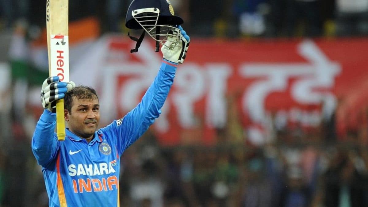 Sehwag Scores 219 in ODI vs West Indies