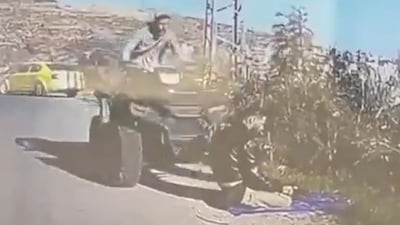 Footage showed an Israeli soldier ramming his vehicle into a Palestinian man offering namaz in West Bank. (Photo: X)