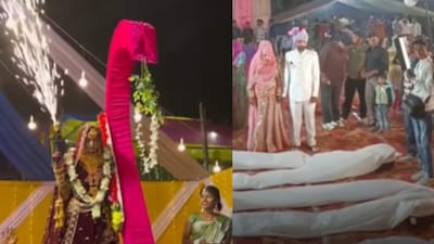 Many users poked fun at the couple’s extravagant entry.(Photo Credit: Instagram)
