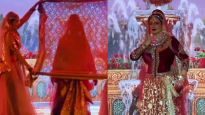 Rekha looked like a bespoke beauty during her graceful dance.(Photo Credit: Instagram)