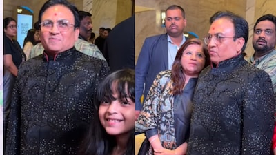 Dilip Joshi was seen posing with the little fan. (photo Credit: Instagram)