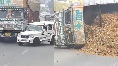 The crash took place on Nainital Road near Pahadi Gate.(Photo Credit: X)