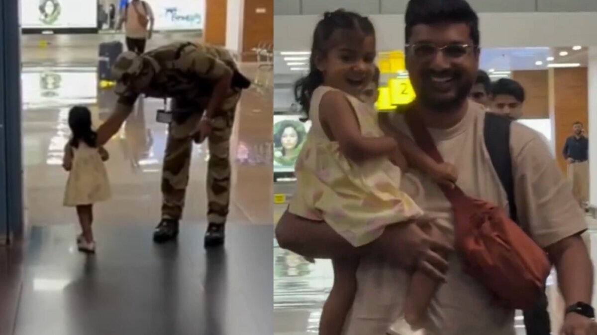 CISF Officer Balances Security and Kindness in Airport Reunion