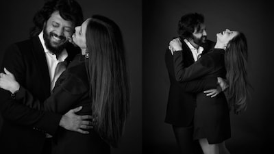 Genelia Deshmukh and Riteish Deshmukh share a warm moment on his birthday.