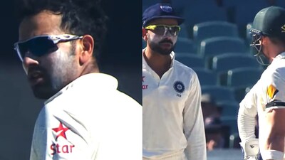 Virat Kohli ended up telling Steve Smith to stay in his limit. (Screengrab)