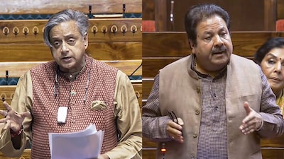 Shashi Tharoor (left) and Rajeev Shukla (PTI Photo)