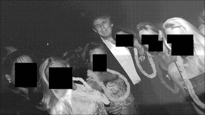 The picture of Donald Trump at Jeffrey Epstein's estate was taken in 1998.