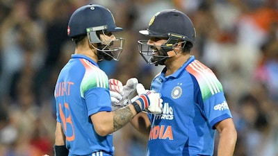 Virat Kohli (left) and Rohit Sharma. (AFP Photo)