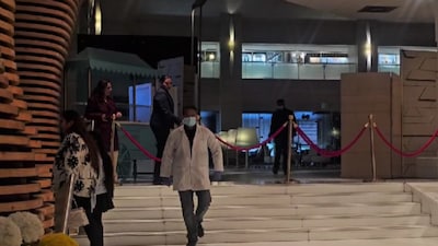 Visual from inside the hotel premises when a man died by suicide.